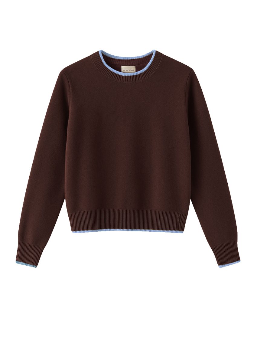 damski brązowy sweter noemi dark choco, 100% wełna merino, miękki, niegryzący