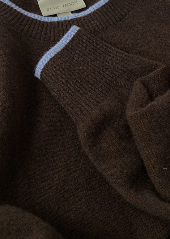 brązowy sweter, sweterek na jesięń, 100% procent merino, wełna , miekki, niegryzący, oddychający, minimalistyczny,