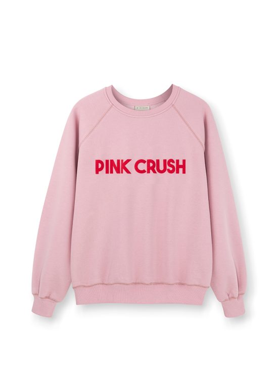 bawełniana bluza damska, różowa z napisem pink crush, polska marka