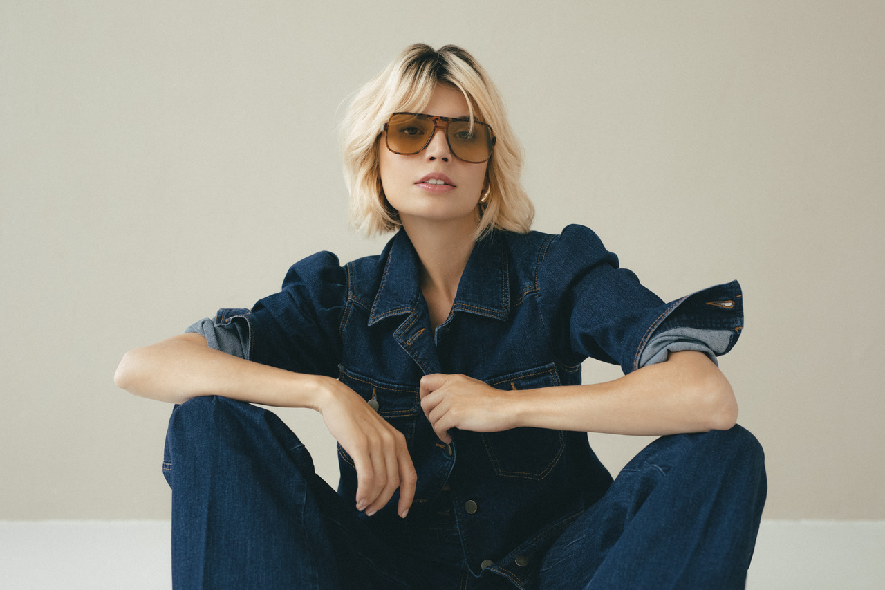 kurtka z denimu i spodnie denimowe Ivy, granatowy denim, jeans