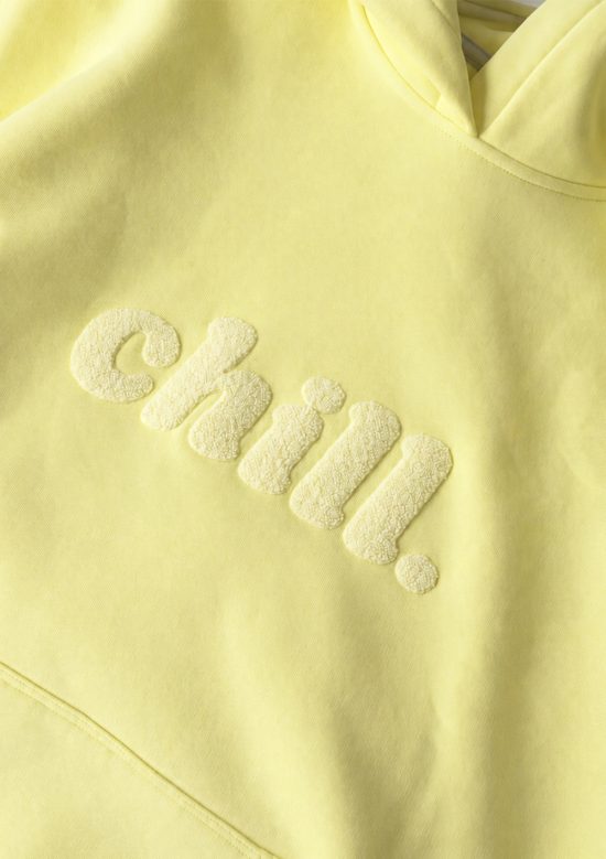 bluza z haftem chenille chill, limonkowa