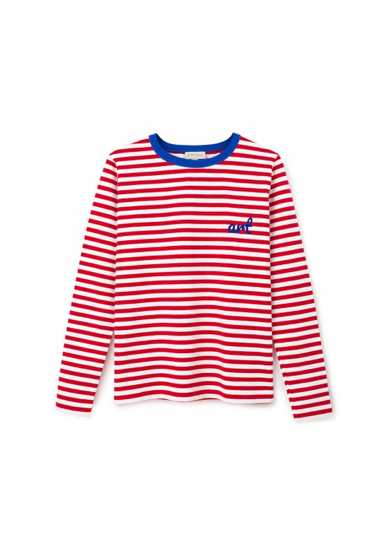 longsleeve damski w czerwone paski, paseczki, polska marka, bawełna