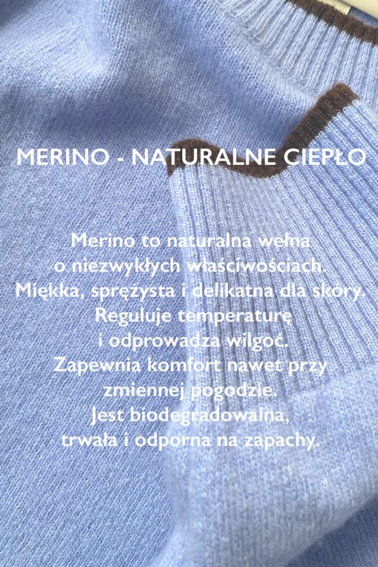 wełna merino, naturalna, delikatna, reguluje temperaturę, odprowadza wilgoć, zapewni komfort