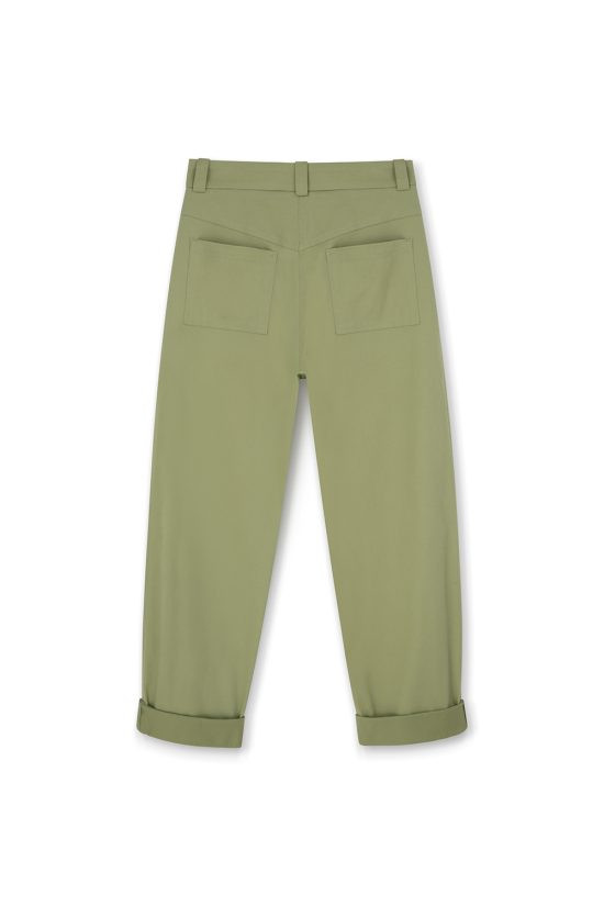 spodnie damskie z kieszeniami, khaki, zielone, polska marka