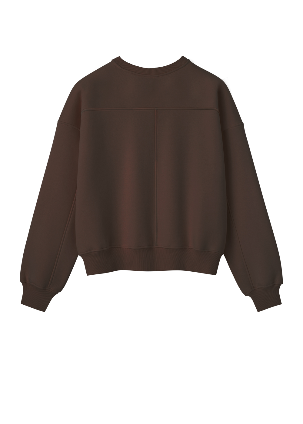 bluza dark choco, tył, ozdobne szwy, pzreszycia, by the moon