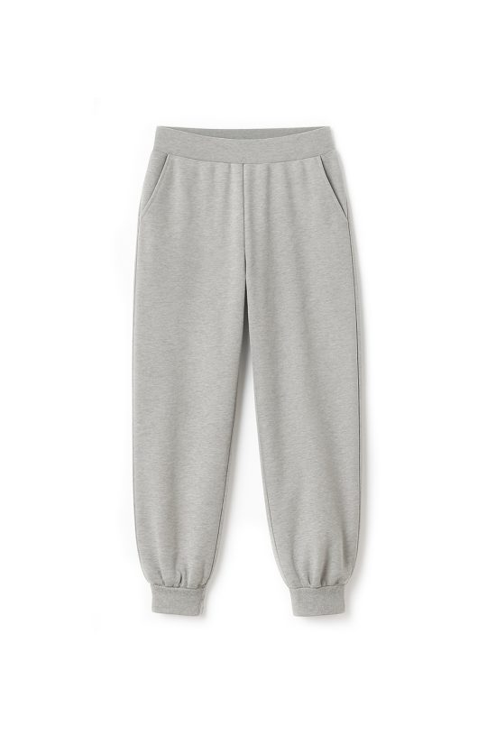 szare, melanżowe, szary melange, spodnie dresowe, damskie, pumpy, polska marka, by the moon