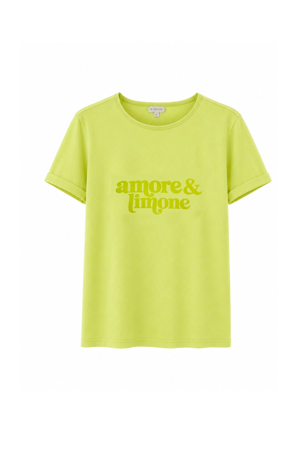 damski t-shirt amore limone, żółty, limonkowy, limonka, cytrynowy, by the moon